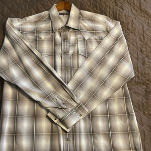 Stetson Western Shirt Snap Long Sleeve Gray